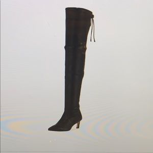Stewart Weitzman Thigh High Black Leather Boots